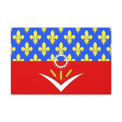 Flag of Seine Saint Denis France - Canvas Wall Art 18″ x 12″ 1.25" - The Sticker Space