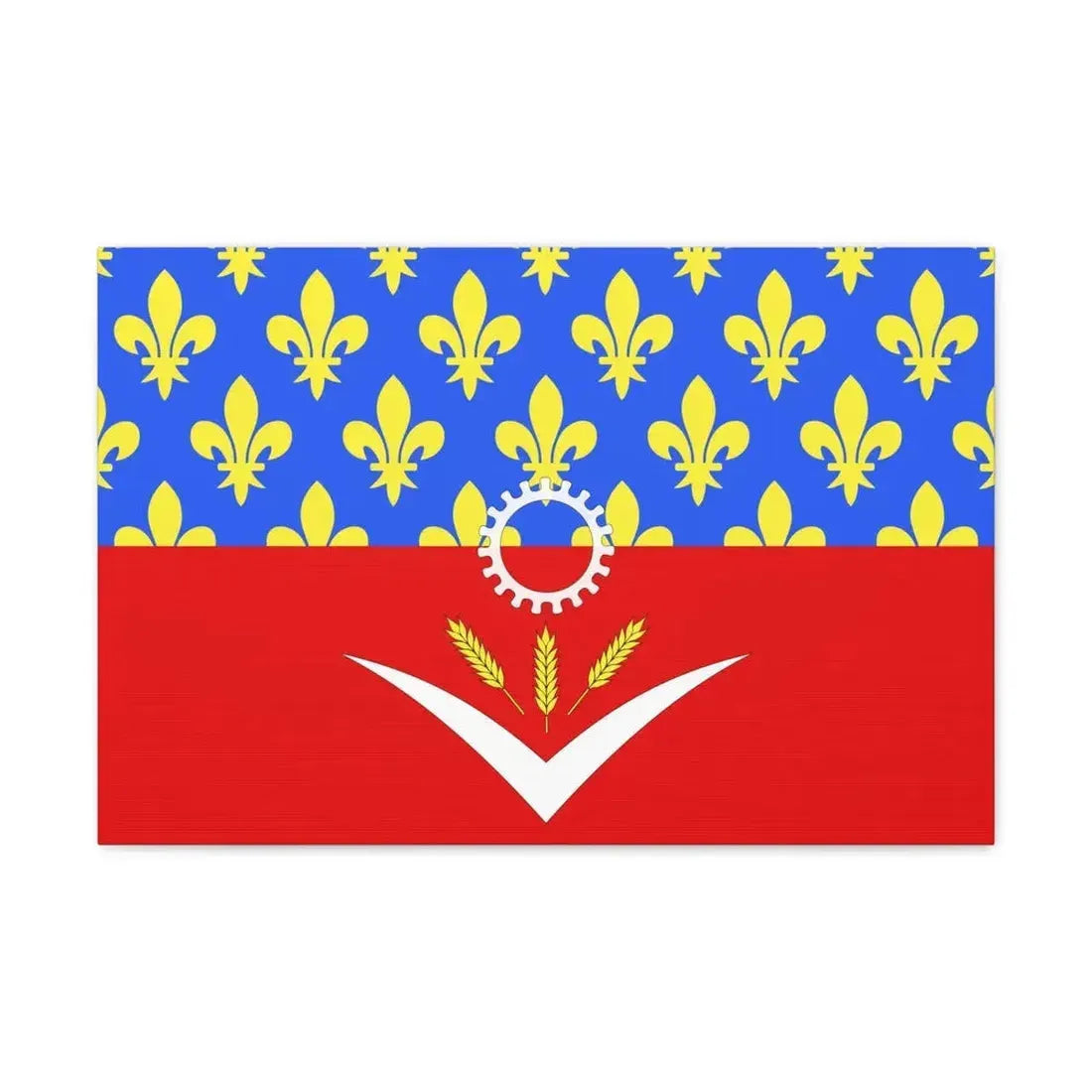 Flag of Seine Saint Denis France - Canvas Wall Art 24″ x 16″ 1.25" - The Sticker Space