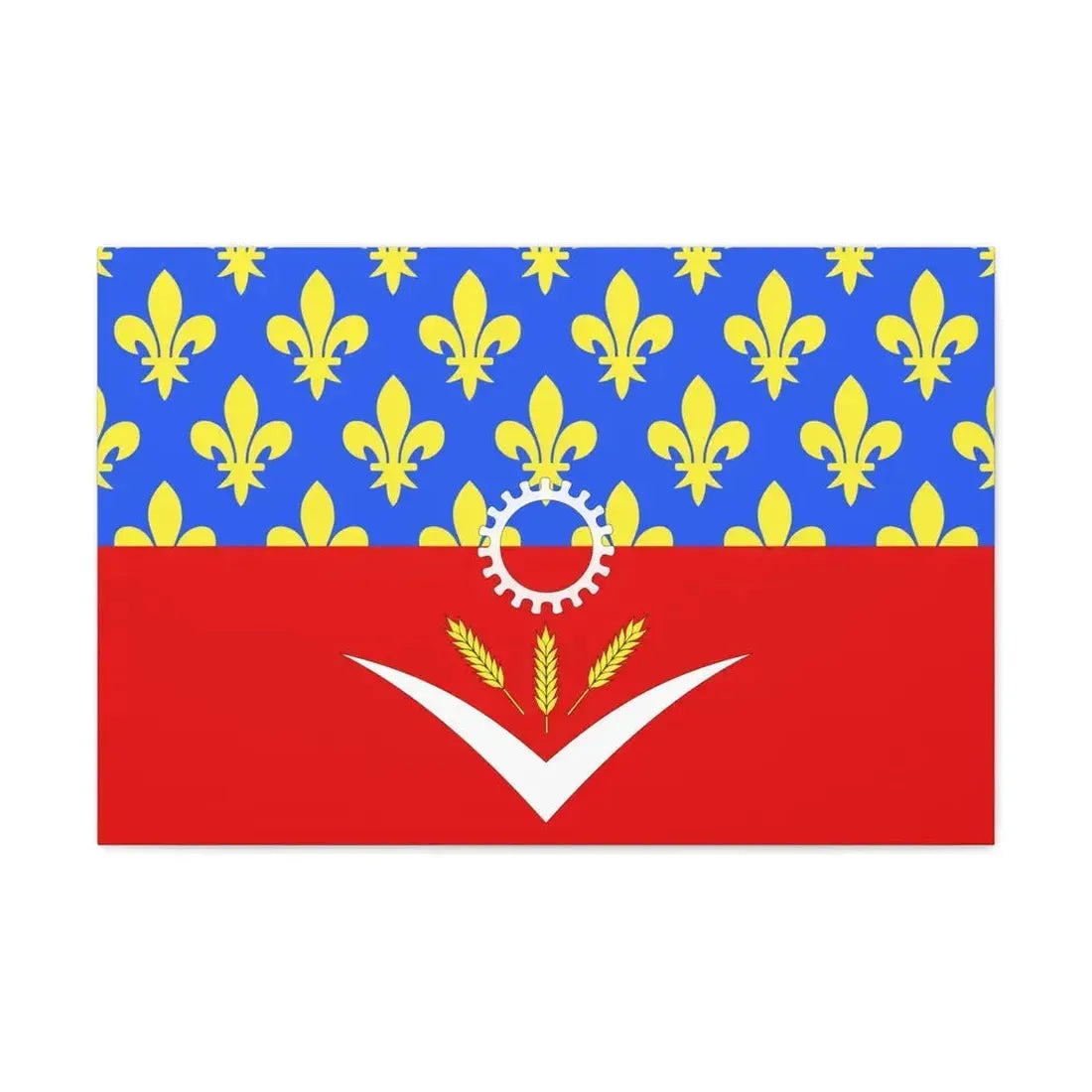 Flag of Seine Saint Denis France - Canvas Wall Art 30" x 20" 1.25" - The Sticker Space