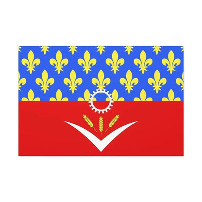 Flag of Seine Saint Denis France - Canvas Wall Art 36" x 24" 1.25" - The Sticker Space