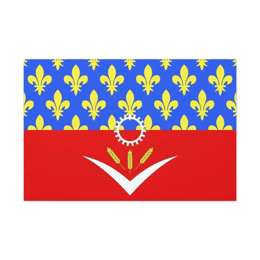 Flag of Seine Saint Denis France - Canvas Wall Art 36" x 24" 1.25" - The Sticker Space