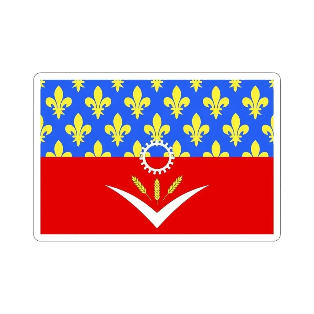 Flag of Seine Saint Denis France STICKER Vinyl Die-Cut Decal 4 Inch - The Sticker Space