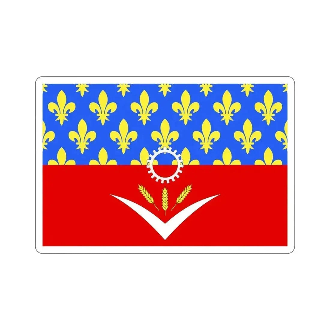 Flag of Seine Saint Denis France STICKER Vinyl Die-Cut Decal 4 Inch - The Sticker Space