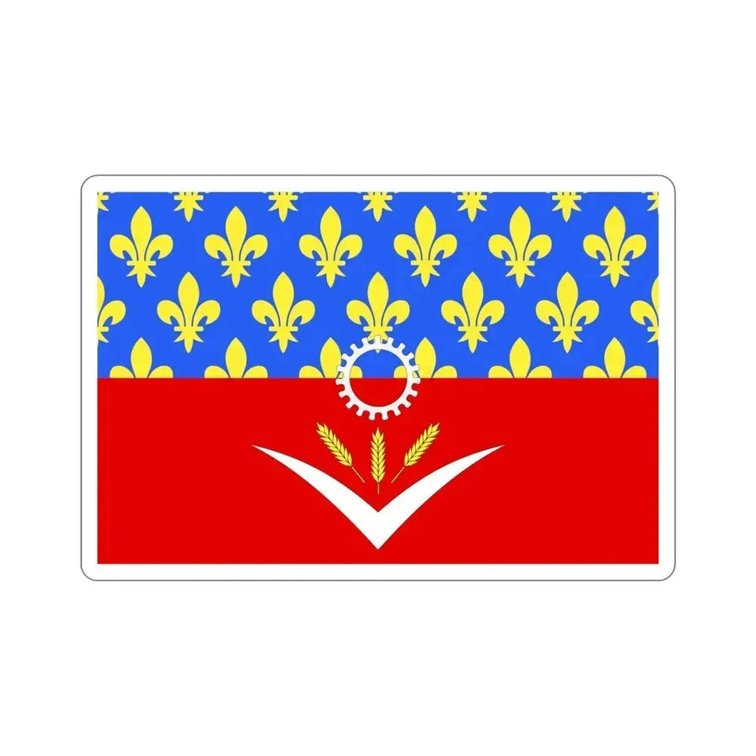 Flag of Seine Saint Denis France STICKER Vinyl Die-Cut Decal 5 Inch - The Sticker Space