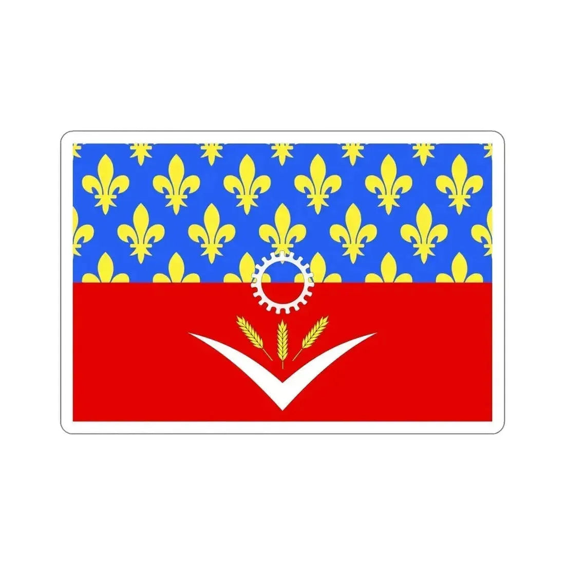 Flag of Seine Saint Denis France STICKER Vinyl Die-Cut Decal 5 Inch - The Sticker Space