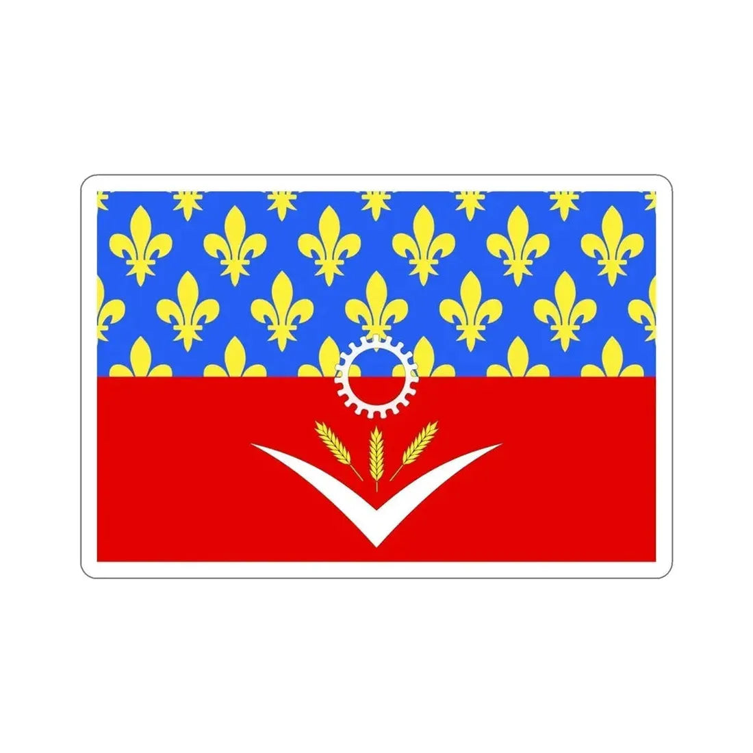 Flag of Seine Saint Denis France STICKER Vinyl Die-Cut Decal - The Sticker Space