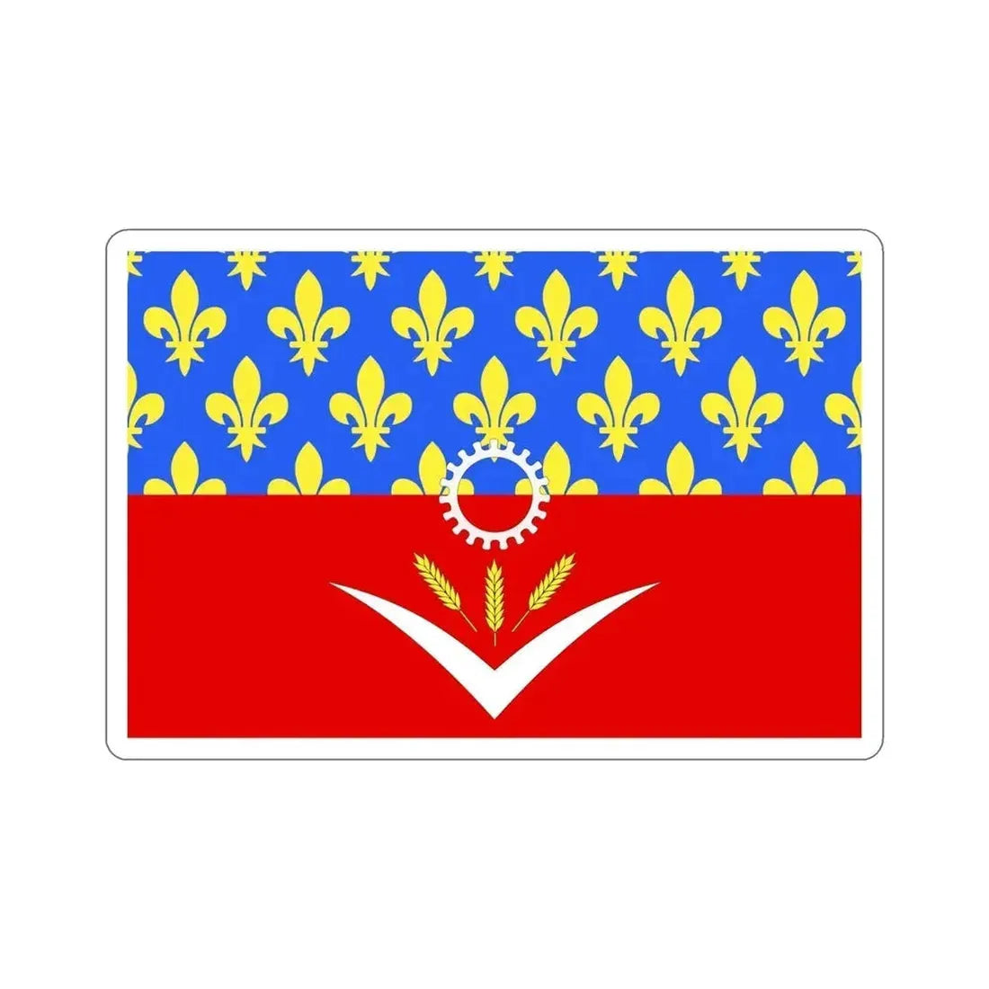 Flag of Seine Saint Denis France STICKER Vinyl Die-Cut Decal - The Sticker Space