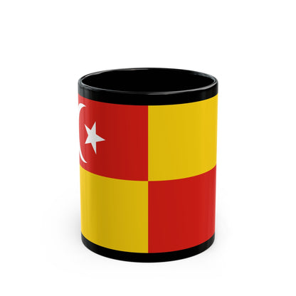 Flag of Selangor Malaysia - Black Coffee Mug-11oz-The Sticker Space