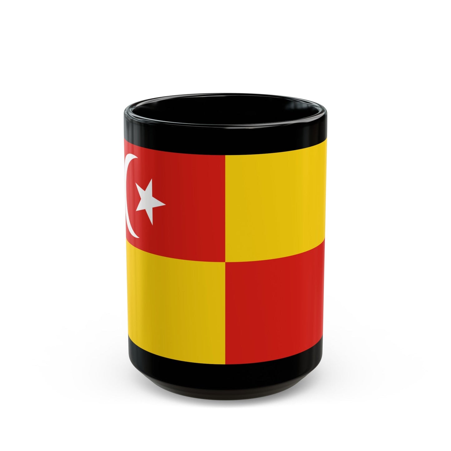 Flag of Selangor Malaysia - Black Coffee Mug-15oz-The Sticker Space