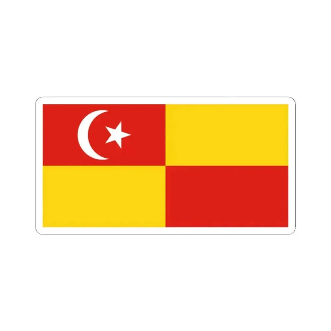 Flag of Selangor Malaysia - STICKER Vinyl Kiss-Cut Decal 2 Inch White - The Sticker Space