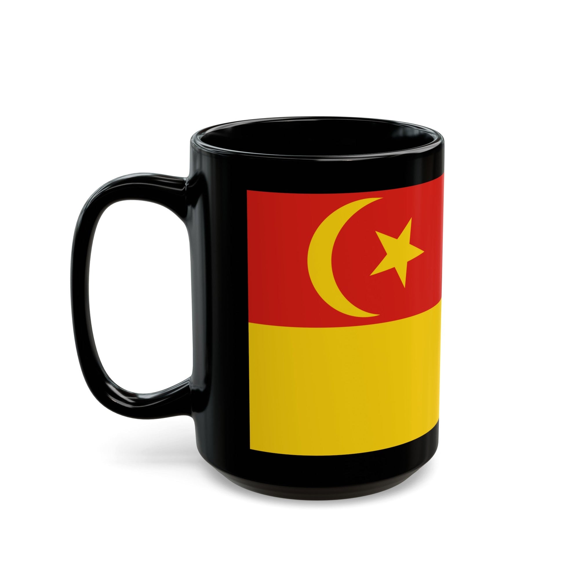 Flag of Selangor pre 1965 Malaysia - Black Coffee Mug-The Sticker Space