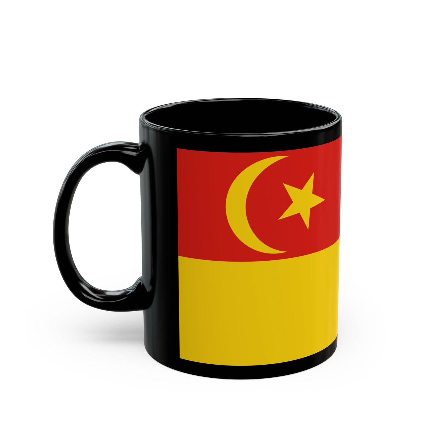 Flag of Selangor pre 1965 Malaysia - Black Coffee Mug-The Sticker Space