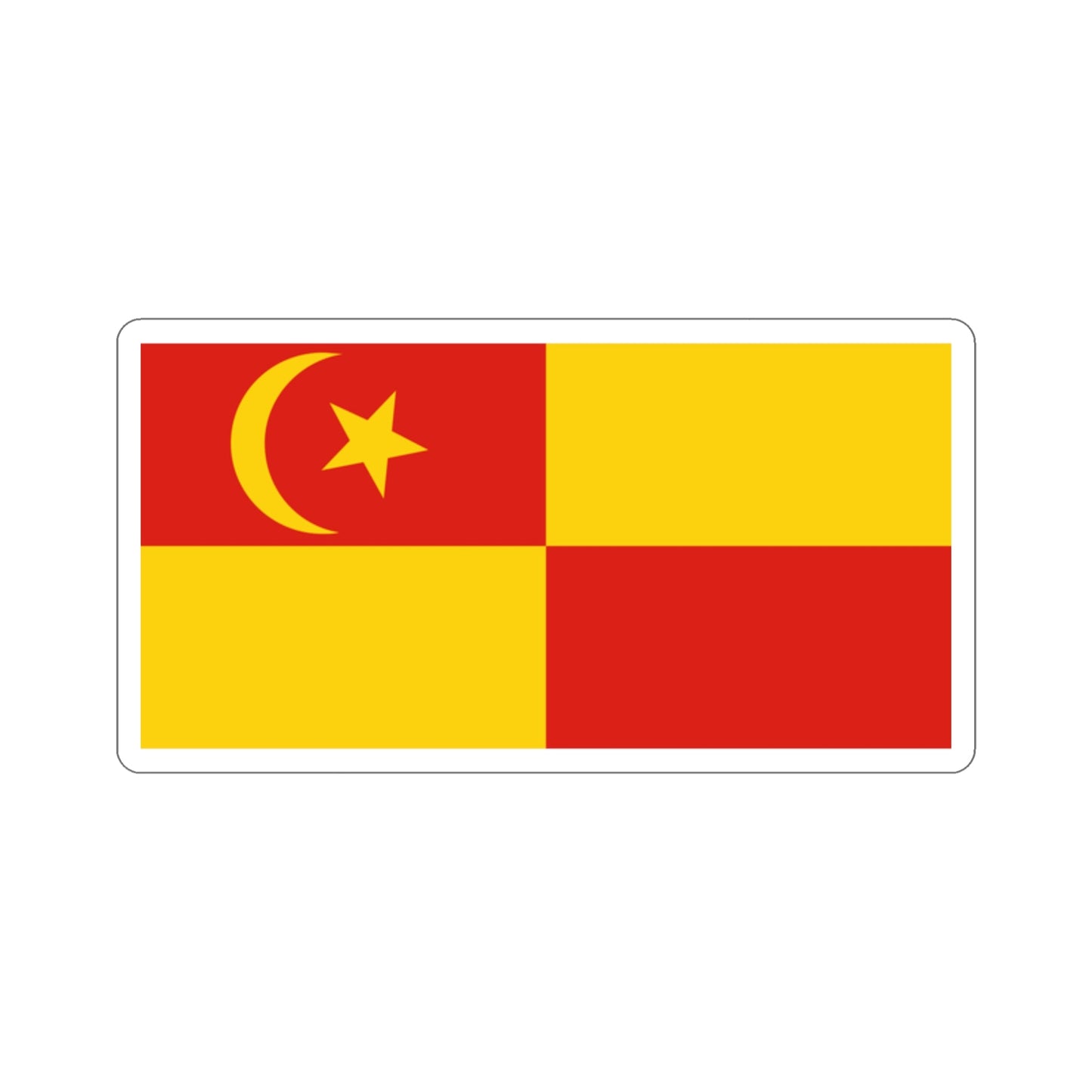 Flag of Selangor pre 1965 Malaysia STICKER Vinyl Die-Cut Decal-2 Inch-The Sticker Space