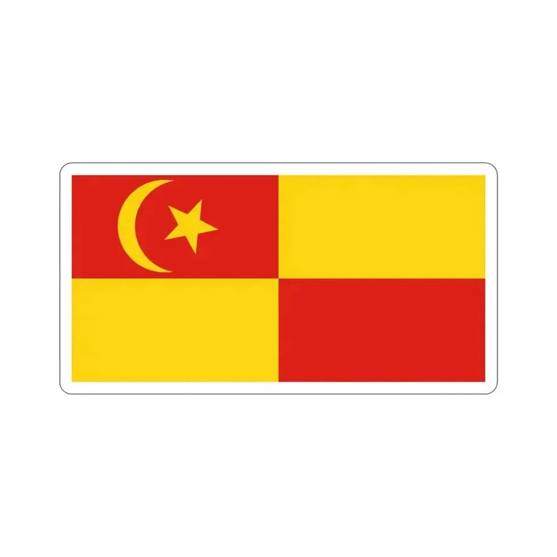 Flag of Selangor pre 1965 Malaysia STICKER Vinyl Die-Cut Decal 5 Inch - The Sticker Space