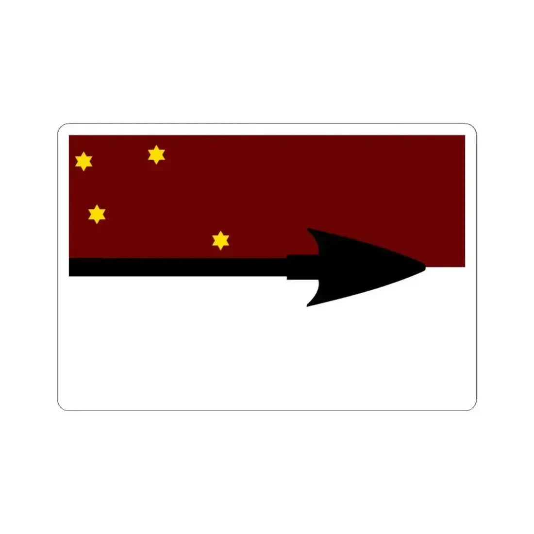 Flag of Selk'nam - STICKER Vinyl Kiss-Cut Decal 4 Inch White - The Sticker Space