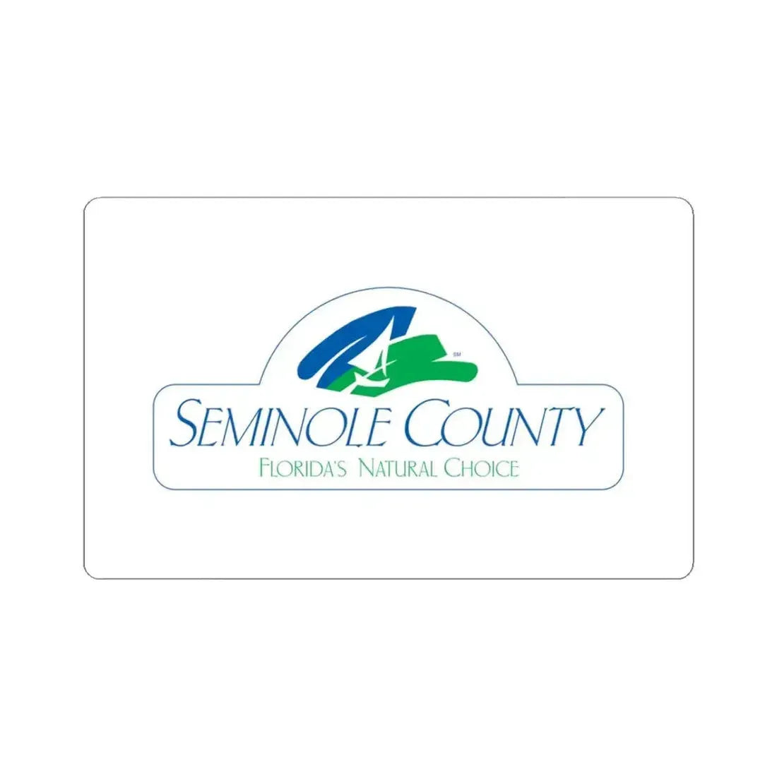 Flag of Seminole County Florida (United States) STICKER Vinyl Kiss-Cut Decal 3 Inch White - The Sticker Space