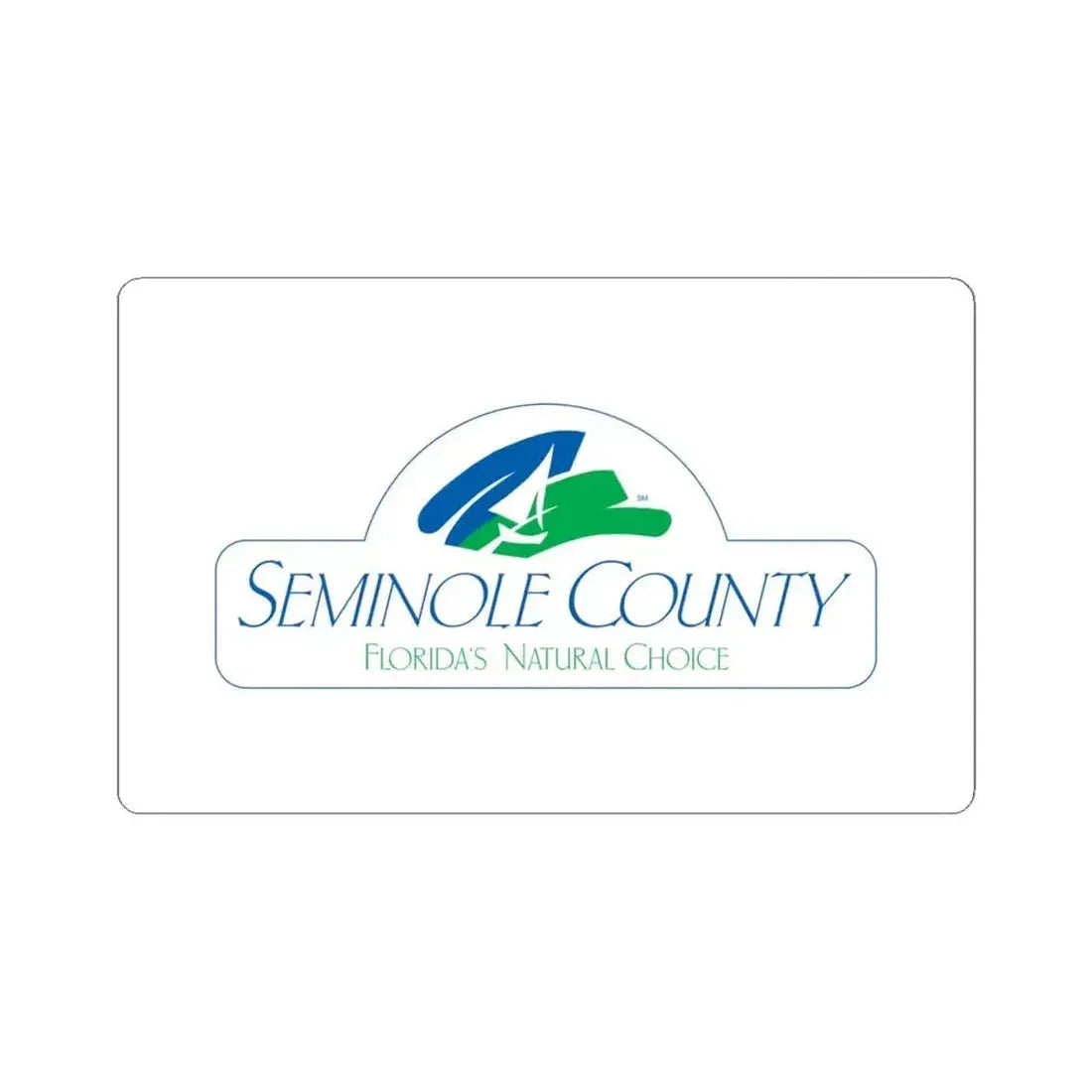 Flag of Seminole County Florida (United States) STICKER Vinyl Kiss-Cut Decal 4 Inch White - The Sticker Space