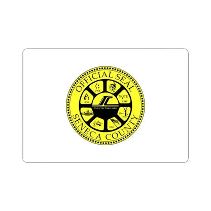 Flag of Seneca County New York (United States) STICKER Vinyl Kiss-Cut Decal 3 Inch White - The Sticker Space