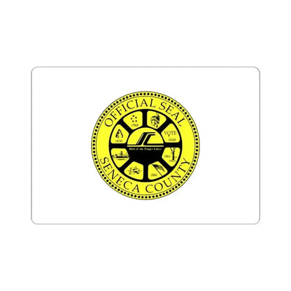 Flag of Seneca County New York (United States) STICKER Vinyl Kiss-Cut Decal 4 Inch White - The Sticker Space