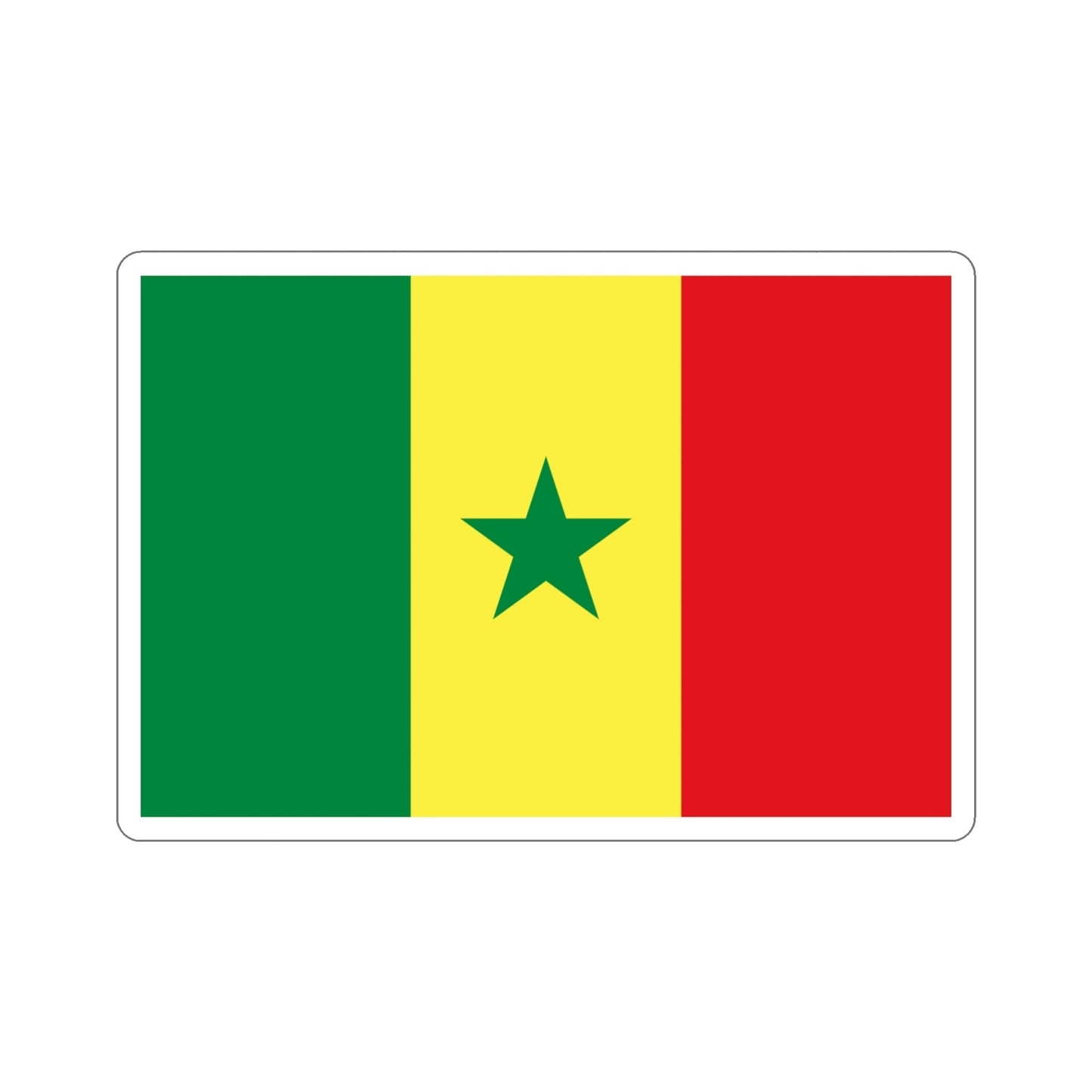 Flag of Senegal STICKER Vinyl Die-Cut Decal-4 Inch-The Sticker Space