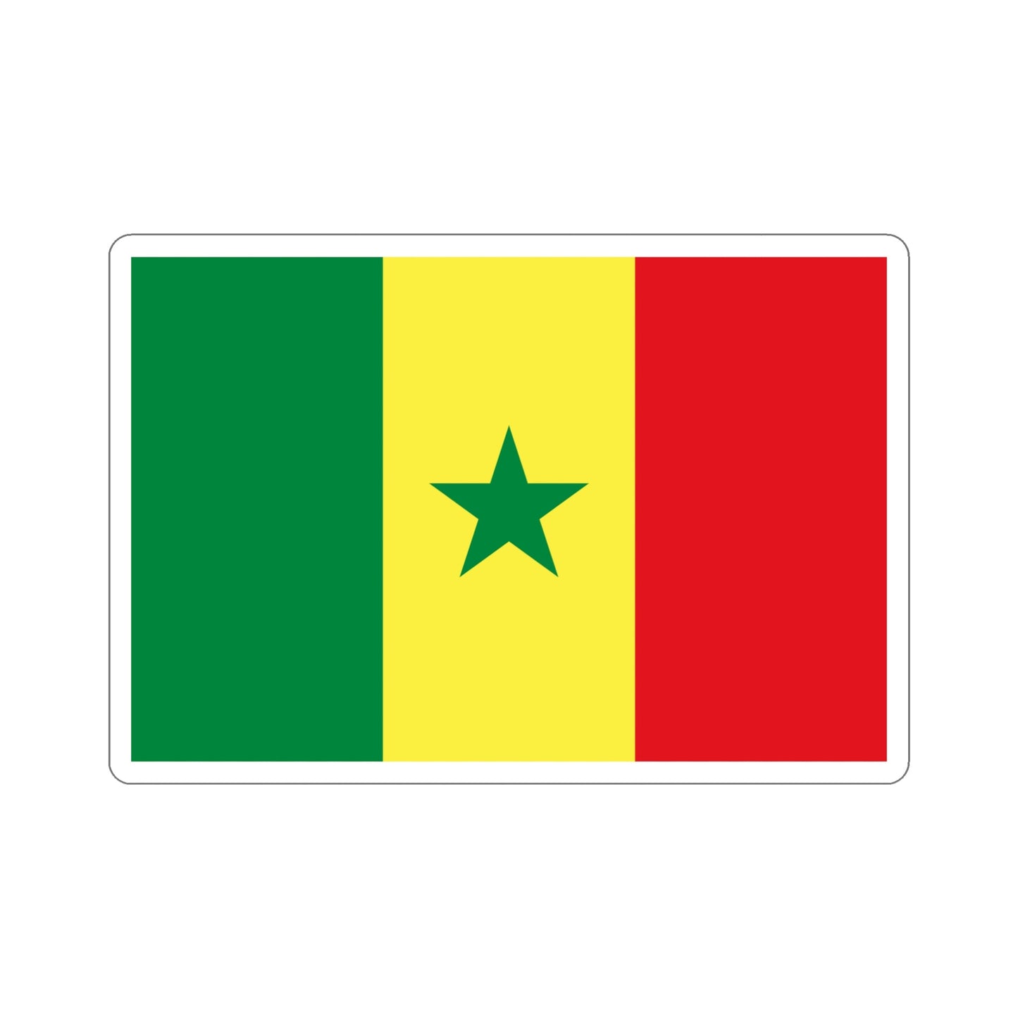 Flag of Senegal STICKER Vinyl Die-Cut Decal-5 Inch-The Sticker Space