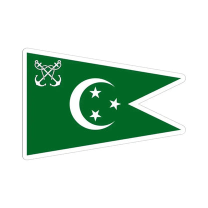Flag of senior officer of the Navy of Egypt 1922-1952 (Egypt) STICKER Vinyl Kiss-Cut Decal 6 Inch White - The Sticker Space
