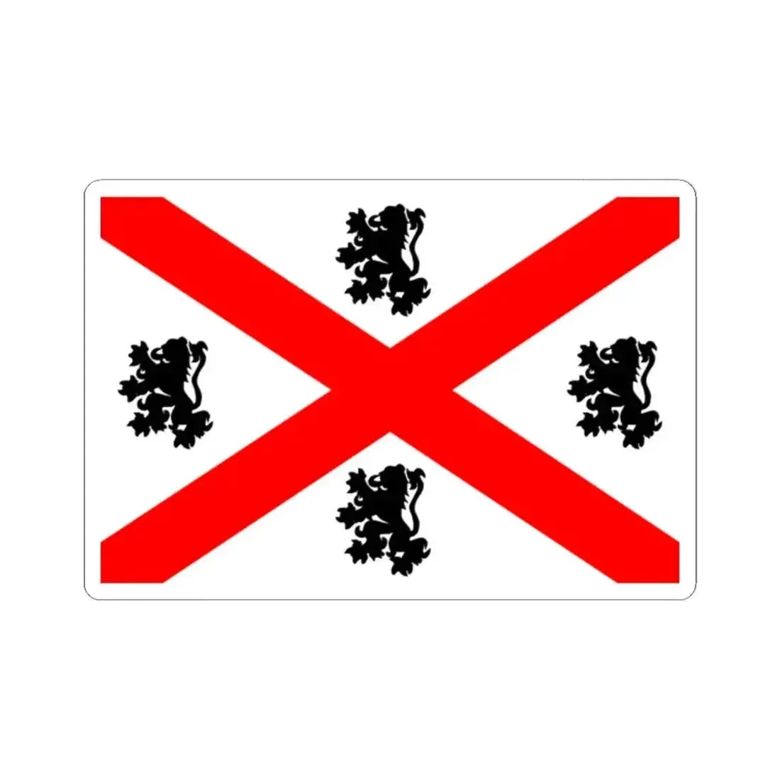 Flag of Seraing (Belgium) STICKER Vinyl Kiss-Cut Decal 2 Inch White - The Sticker Space