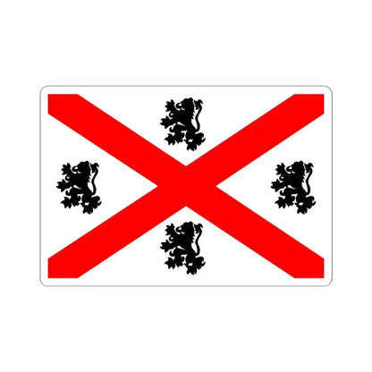 Flag of Seraing (Belgium) STICKER Vinyl Kiss-Cut Decal 4 Inch White - The Sticker Space