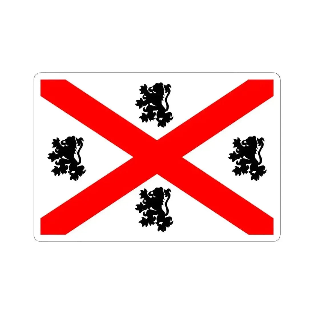 Flag of Seraing (Belgium) STICKER Vinyl Kiss-Cut Decal 6 Inch White - The Sticker Space