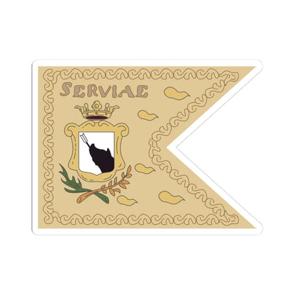 Flag of Serbia 1792 (Serbia) STICKER Vinyl Kiss-Cut Decal 3 Inch White - The Sticker Space