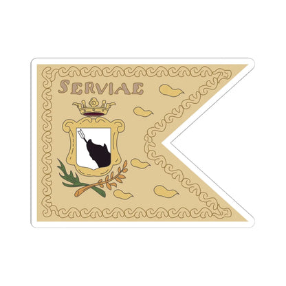 Flag of Serbia 1792 (Serbia) STICKER Vinyl Kiss-Cut Decal 6 Inch White - The Sticker Space