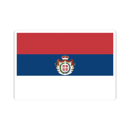 Flag of Serbia 1835-1882 (Serbia) STICKER Vinyl Kiss-Cut Decal 4 Inch White - The Sticker Space