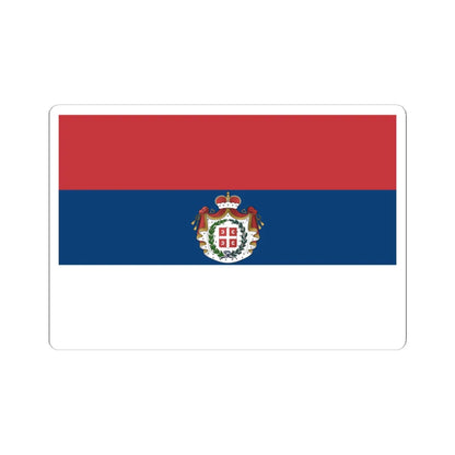 Flag of Serbia 1835-1882 (Serbia) STICKER Vinyl Kiss-Cut Decal 6 Inch White - The Sticker Space