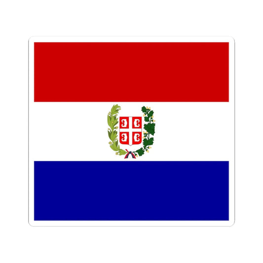 Flag of Serbia 1835 (Serbia) STICKER Vinyl Kiss-Cut Decal 2 Inch White - The Sticker Space