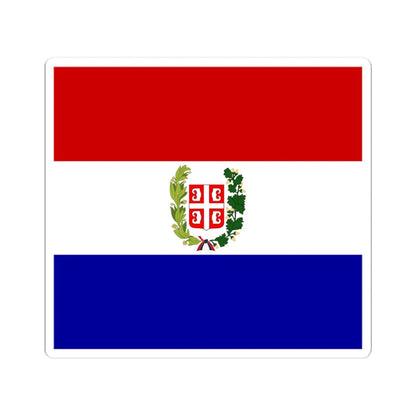 Flag of Serbia 1835 (Serbia) STICKER Vinyl Kiss-Cut Decal 3 Inch White - The Sticker Space