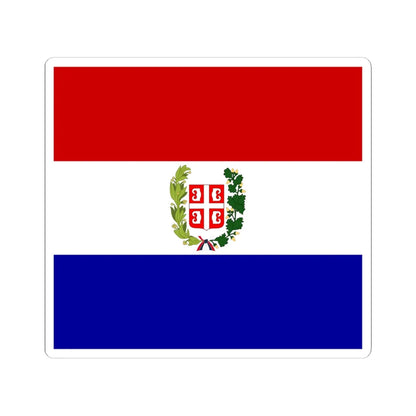 Flag of Serbia 1835 (Serbia) STICKER Vinyl Kiss-Cut Decal 4 Inch White - The Sticker Space