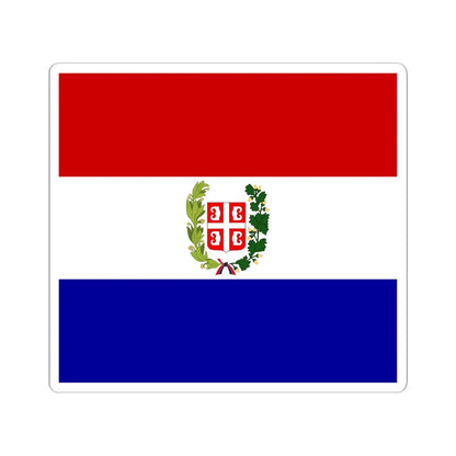 Flag of Serbia 1835 (Serbia) STICKER Vinyl Kiss-Cut Decal 6 Inch White - The Sticker Space