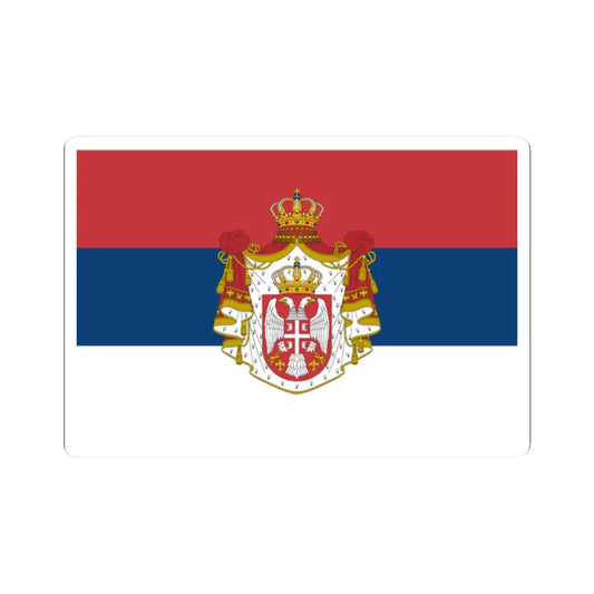 Flag of Serbia 1882-1918 (Serbia) STICKER Vinyl Kiss-Cut Decal 2 Inch White - The Sticker Space