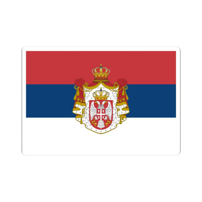 Flag of Serbia 1882-1918 (Serbia) STICKER Vinyl Kiss-Cut Decal 3 Inch White - The Sticker Space