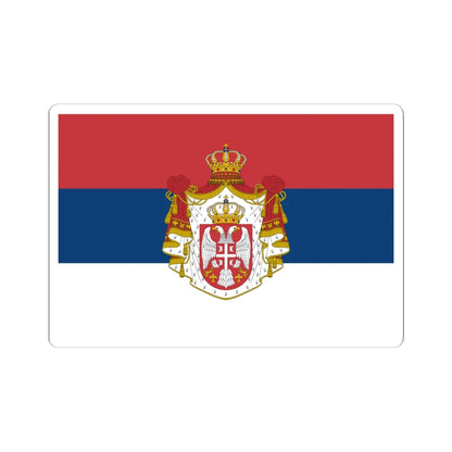 Flag of Serbia 1882-1918 (Serbia) STICKER Vinyl Kiss-Cut Decal 6 Inch White - The Sticker Space