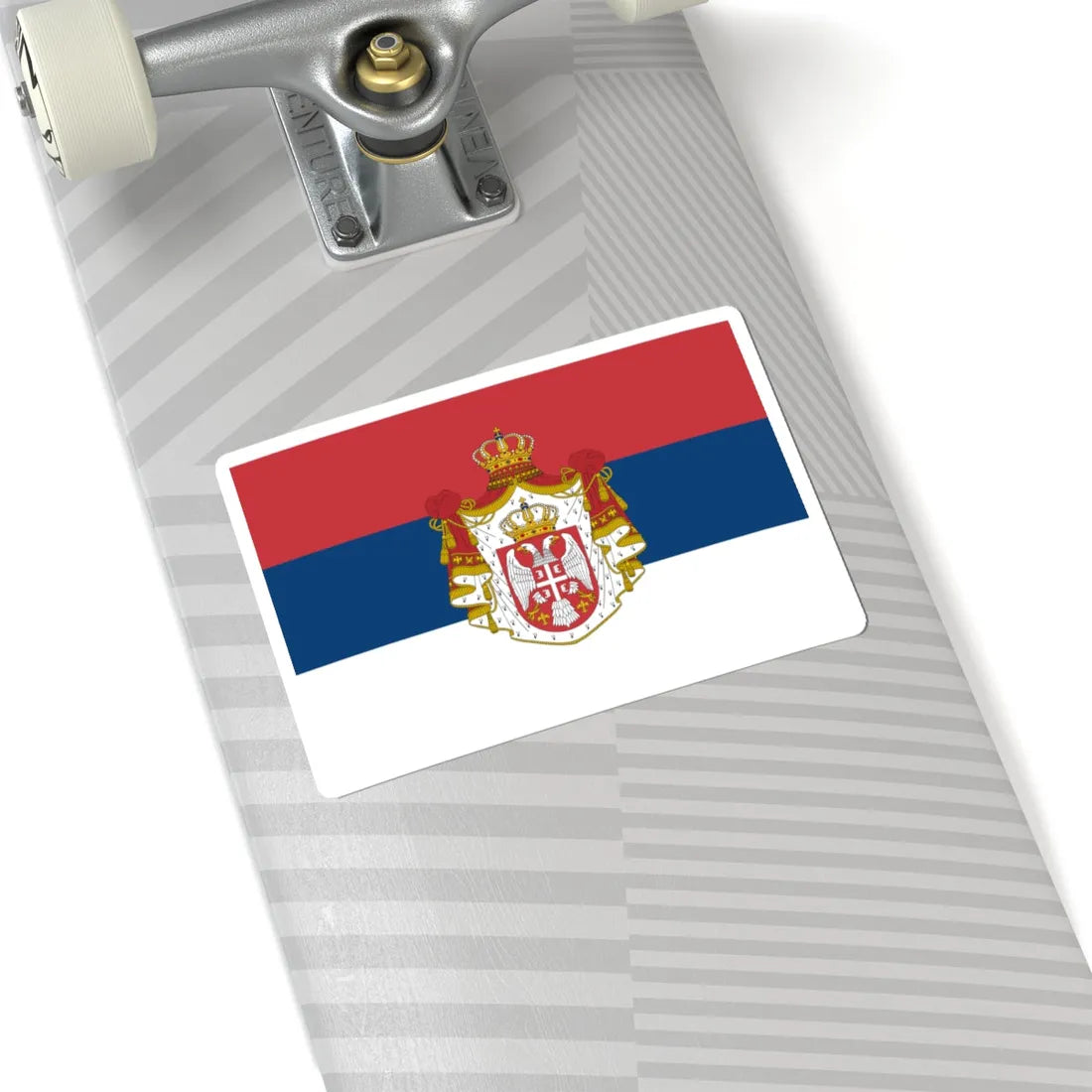 Flag of Serbia 1882-1918 (Serbia) STICKER Vinyl Kiss-Cut Decal - The Sticker Space