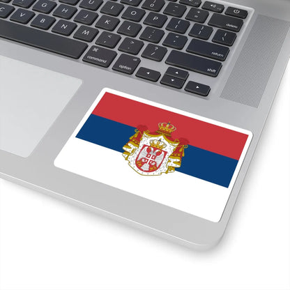 Flag of Serbia 1882-1918 (Serbia) STICKER Vinyl Kiss-Cut Decal - The Sticker Space