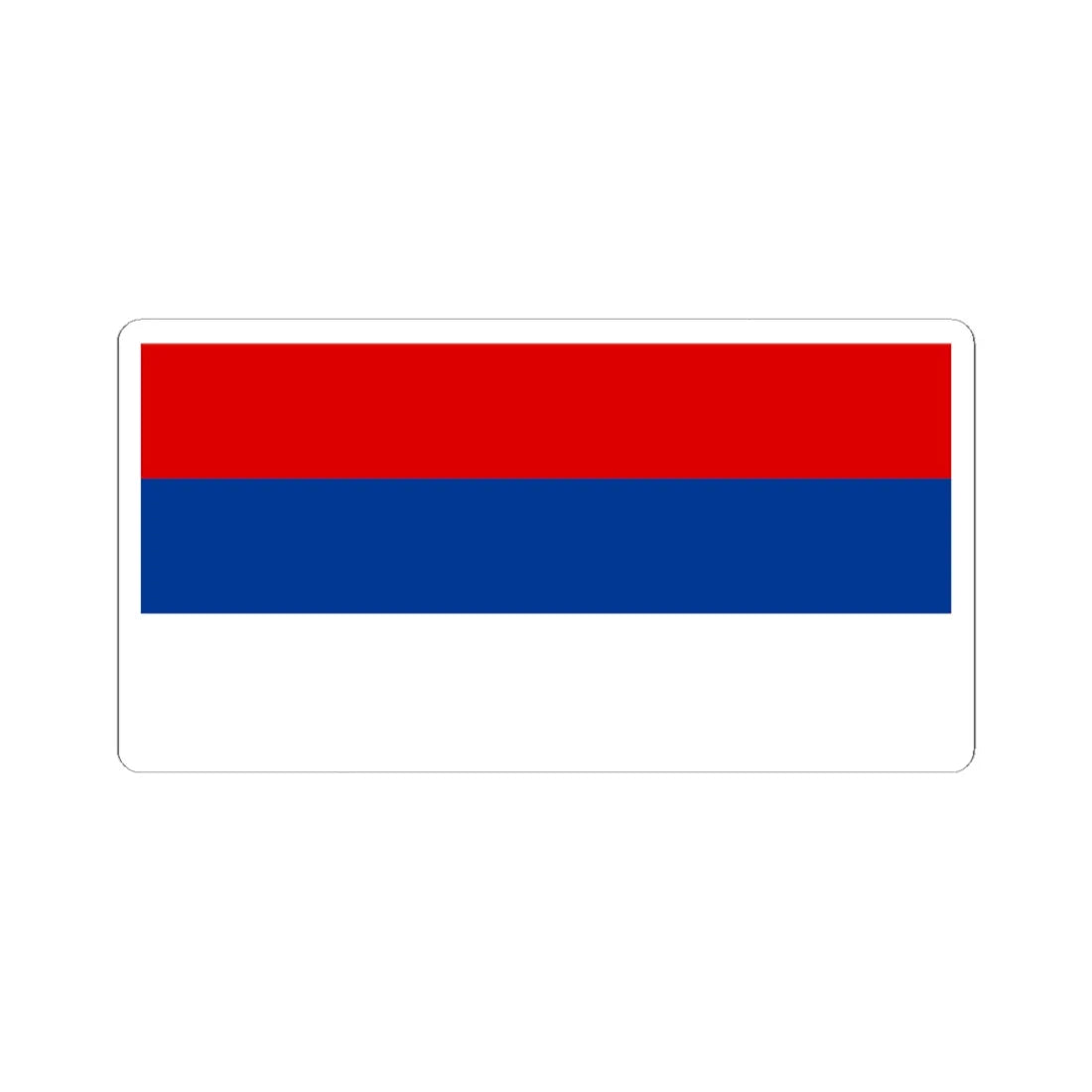 Flag of Serbia 1992-2004 (Serbia) STICKER Vinyl Kiss-Cut Decal 4 Inch White - The Sticker Space
