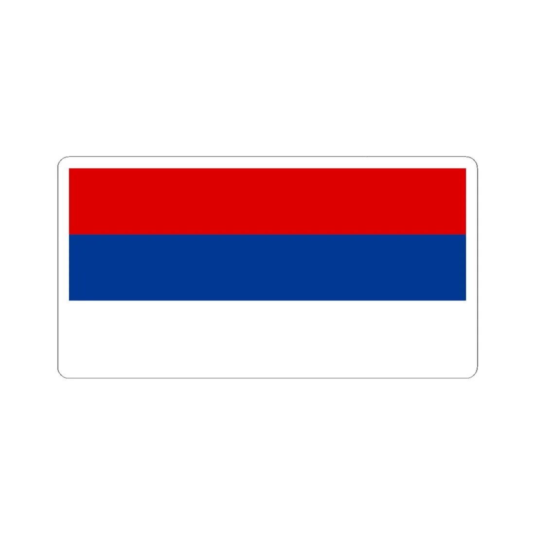 Flag of Serbia 1992-2004 (Serbia) STICKER Vinyl Kiss-Cut Decal 6 Inch White - The Sticker Space
