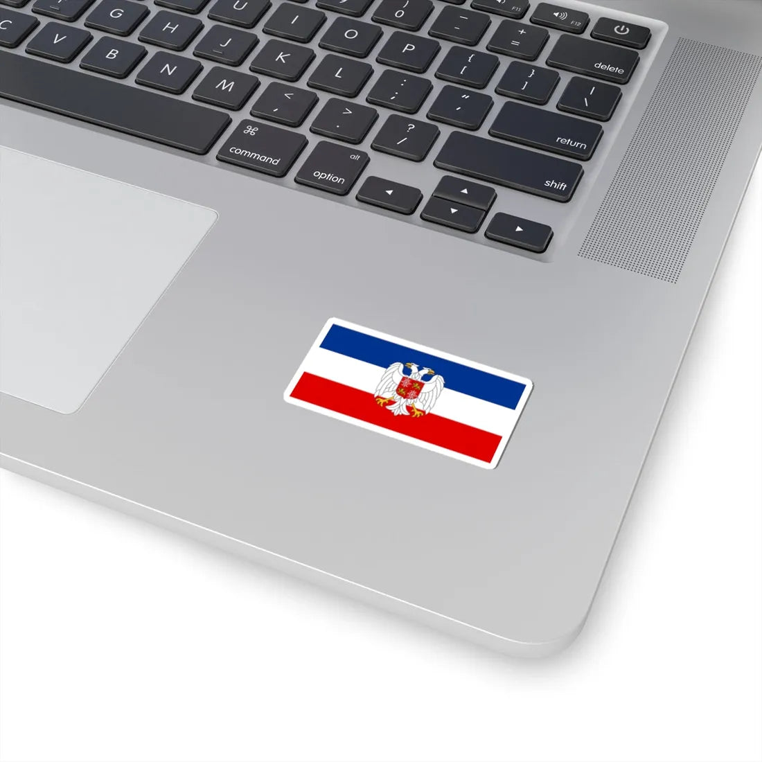 Flag of Serbia and Montenegro with coat of arms variant (Yugoslavia) STICKER Vinyl Kiss-Cut Decal - The Sticker Space
