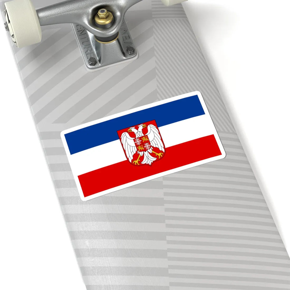 Flag of Serbia and Montenegro with coat of arms (Yugoslavia) STICKER Vinyl Kiss-Cut Decal - The Sticker Space