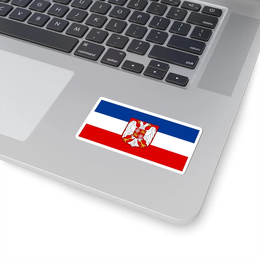 Flag of Serbia and Montenegro with coat of arms (Yugoslavia) STICKER Vinyl Kiss-Cut Decal - The Sticker Space