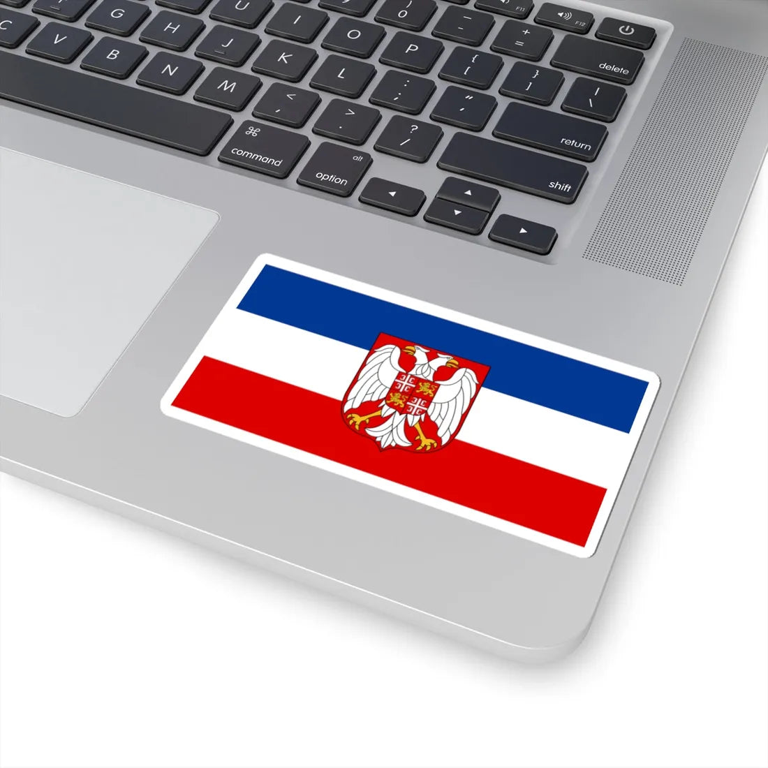 Flag of Serbia and Montenegro with coat of arms (Yugoslavia) STICKER Vinyl Kiss-Cut Decal - The Sticker Space
