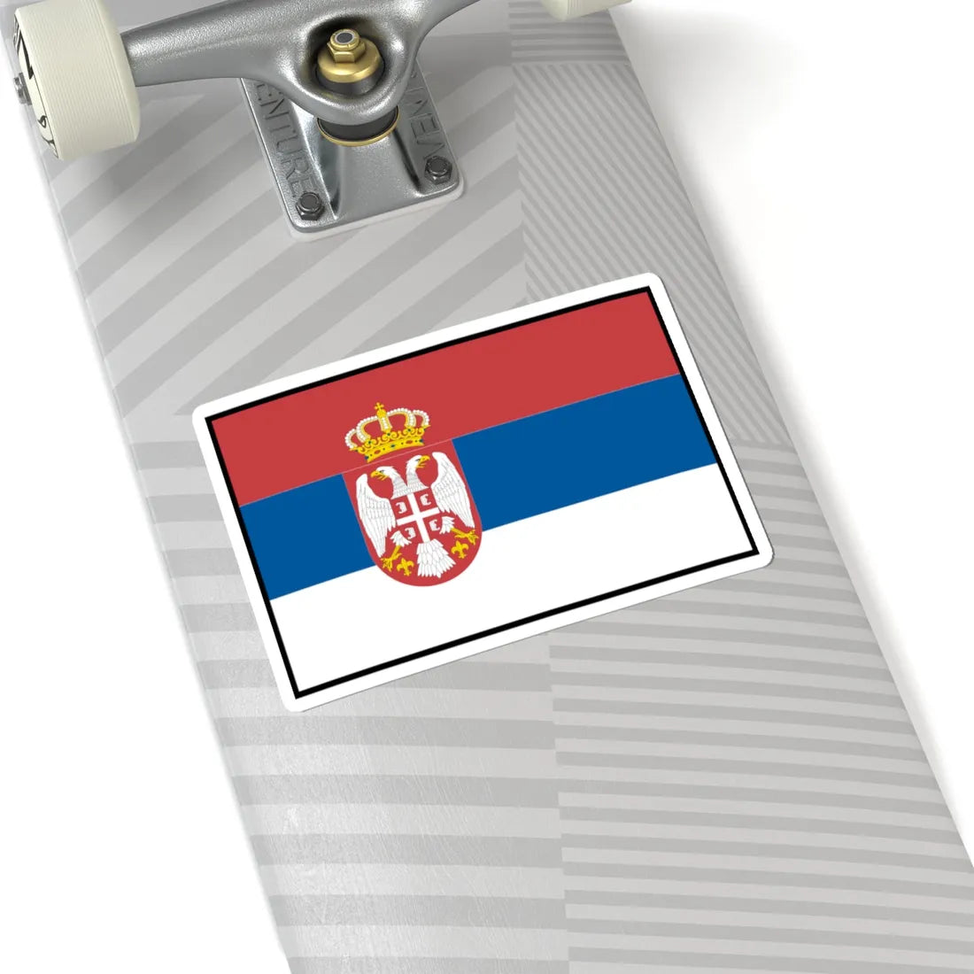 Flag of Serbia bordered (Serbia) STICKER Vinyl Kiss-Cut Decal - The Sticker Space