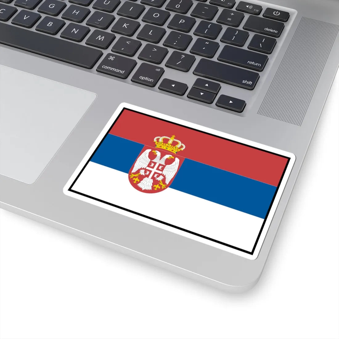 Flag of Serbia bordered (Serbia) STICKER Vinyl Kiss-Cut Decal - The Sticker Space